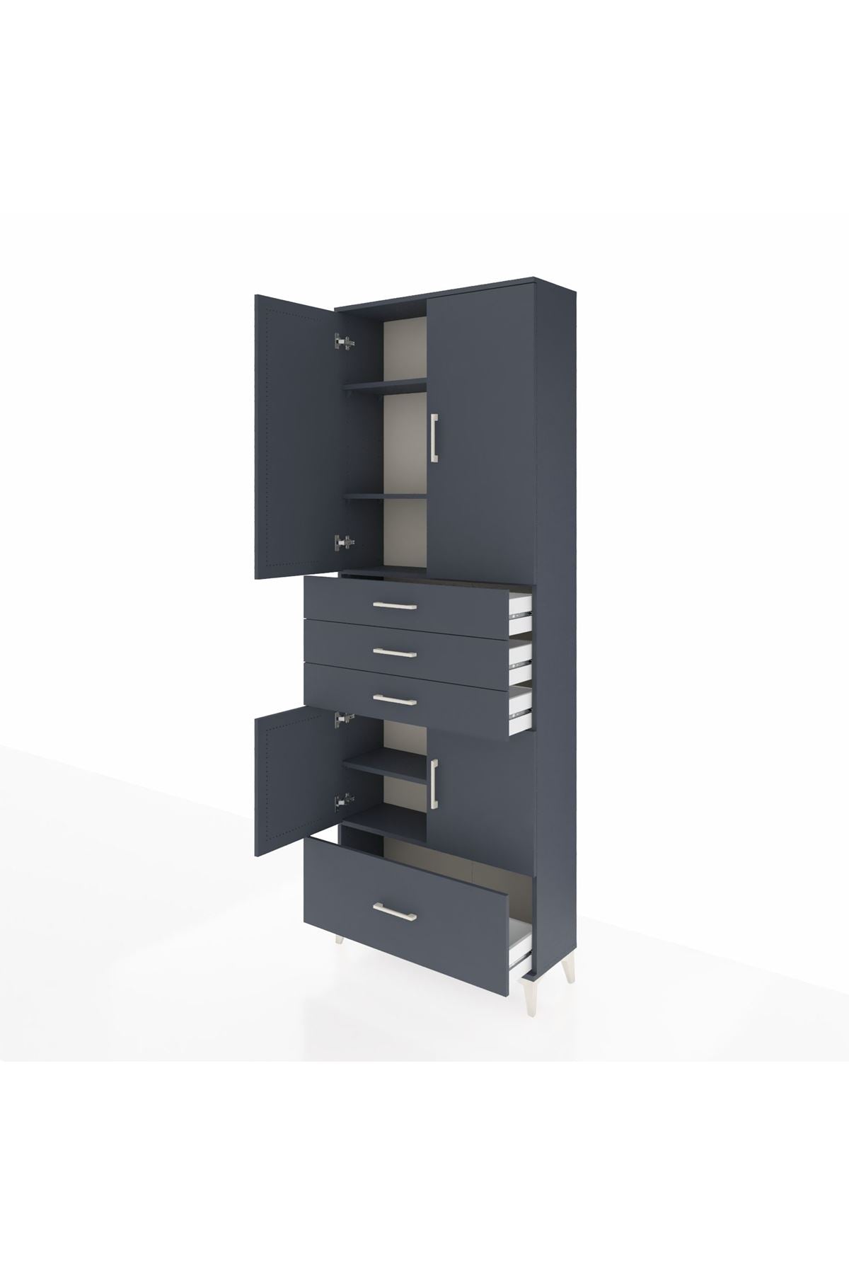 Arges Dolap 5 Raflı 4 Çekmeceli 4 Kapaklı 88x30x243 - S33M017V5A