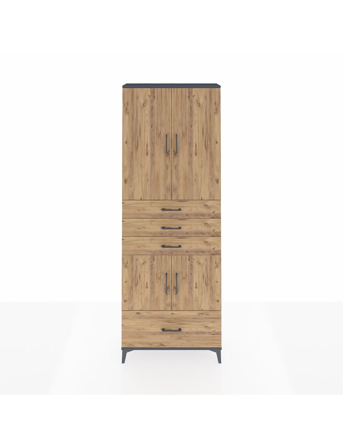 Arges Dolap 5 Raflı 4 Çekmeceli 4 Kapaklı 88x30x243 - S33M017V6A