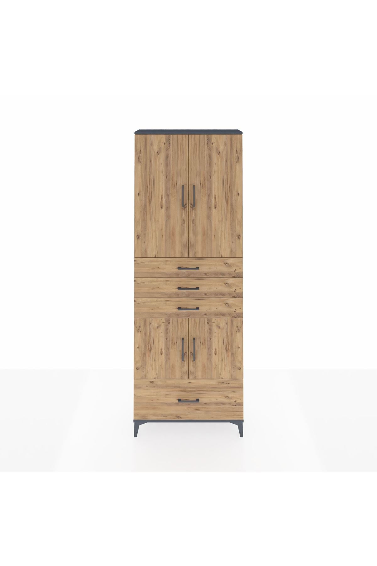 Arges Dolap 5 Raflı 4 Çekmeceli 4 Kapaklı 88x30x243 - S33M017V6A