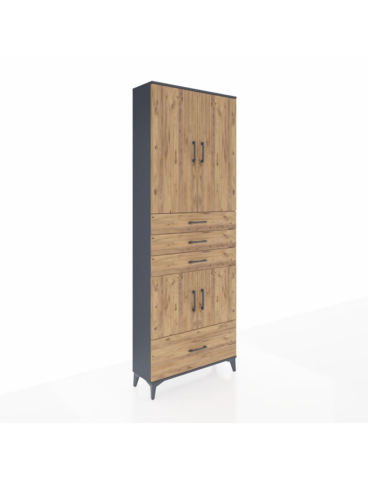 Arges Dolap 5 Raflı 4 Çekmeceli 4 Kapaklı 88x30x243 - S33M017V6A