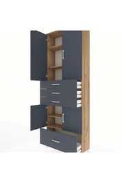 Arges Dolap 5 Raflı 4 Çekmeceli 4 Kapaklı 88x30x243 - S33M017V8A