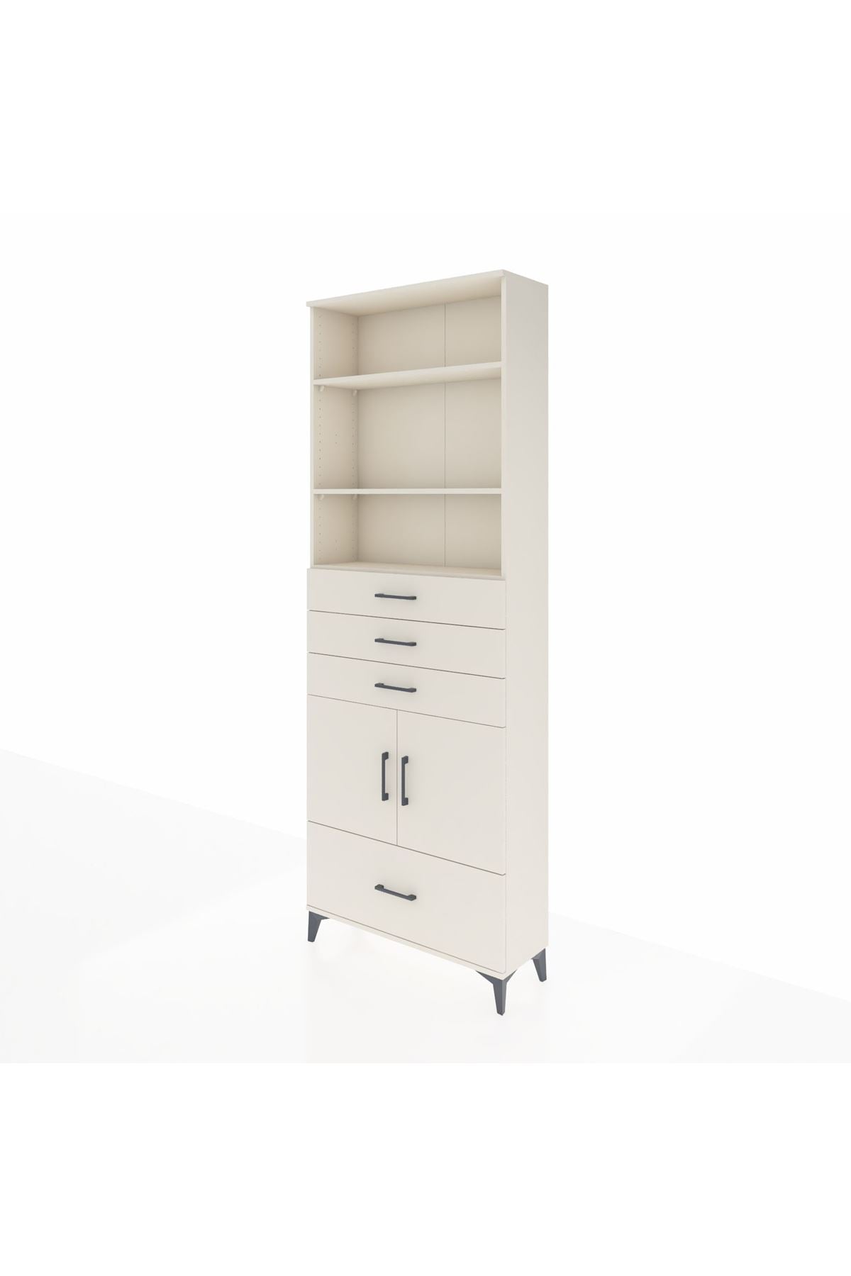 Arges Dolap 5 Raflı 4 Çekmeceli 2 Kapaklı 88x30x243 - S33M018V1A