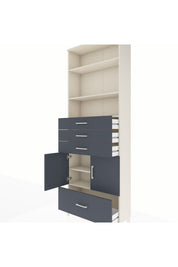 Arges Dolap 5 Raflı 4 Çekmeceli 2 Kapaklı 88x30x243 - S33M018V2A