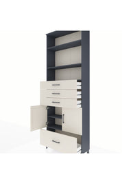 Arges Dolap 5 Raflı 4 Çekmeceli 2 Kapaklı 88x30x243 - S33M018V4A