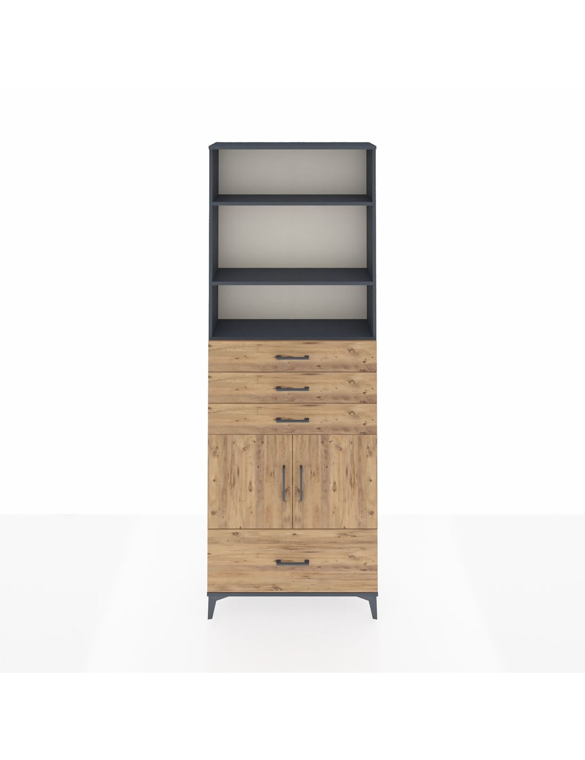 Arges Dolap 5 Raflı 4 Çekmeceli 2 Kapaklı 88x30x243 - S33M018V6A