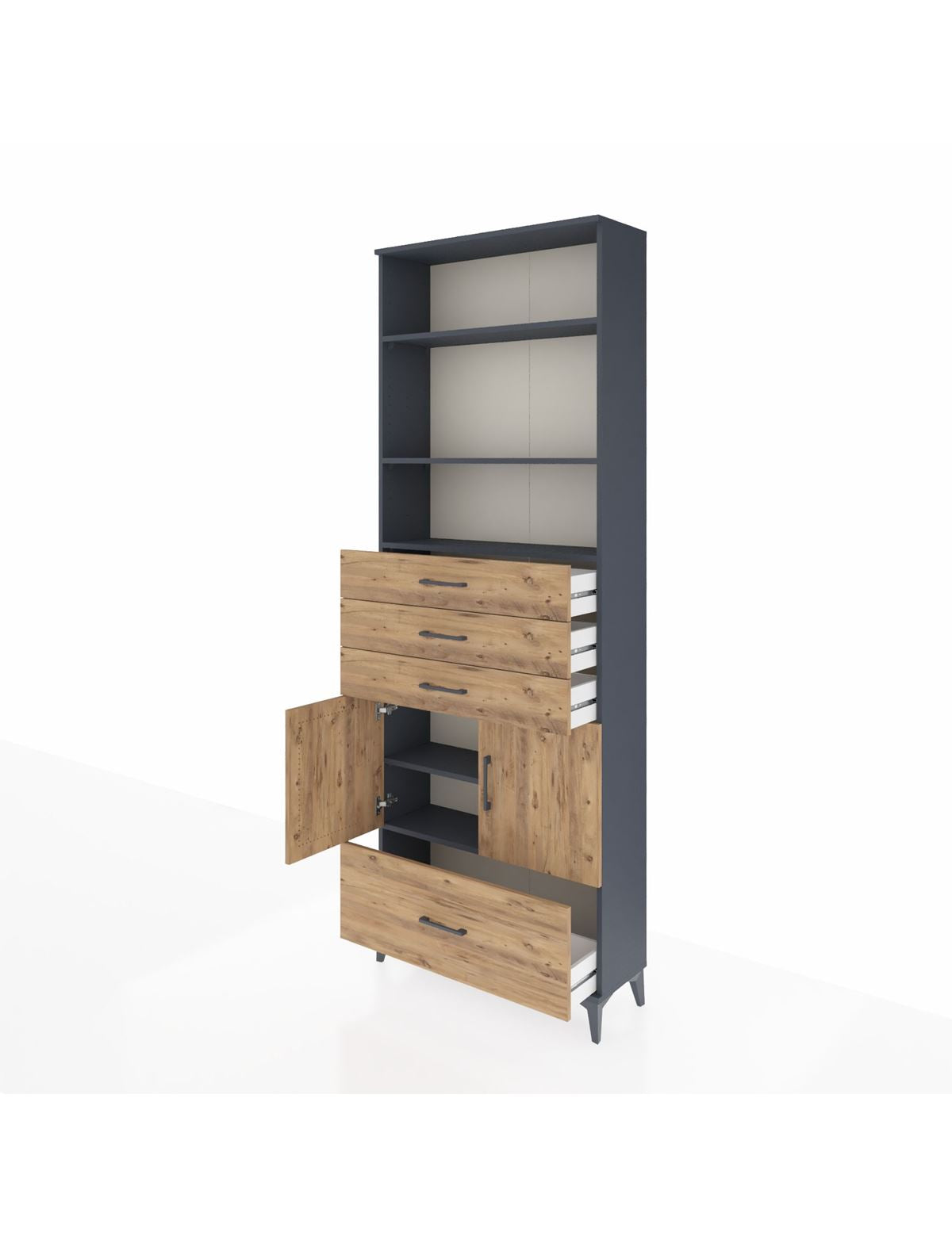 Arges Dolap 5 Raflı 4 Çekmeceli 2 Kapaklı 88x30x243 - S33M018V6A