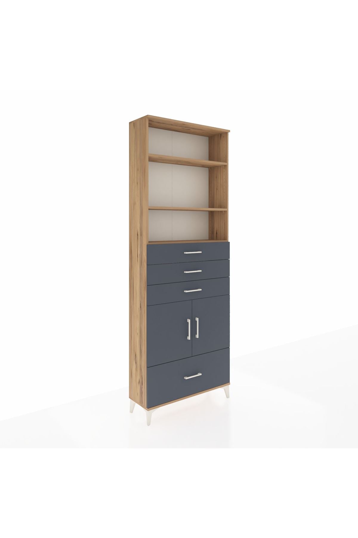 Arges Dolap 5 Raflı 4 Çekmeceli 2 Kapaklı 88x30x243 - S33M018V8A