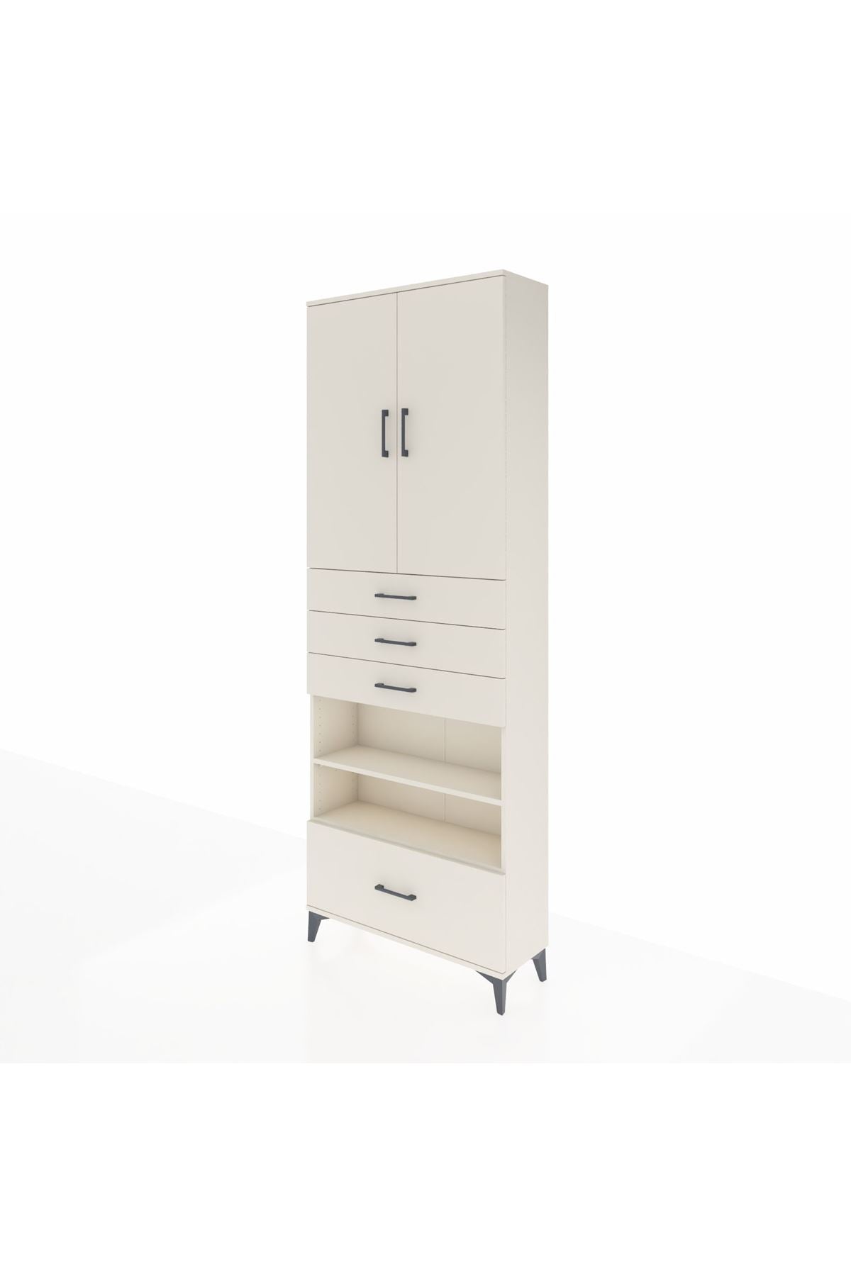 Arges Dolap 5 Raflı 4 Çekmeceli 2 Kapaklı 88x30x243 - S33M019V1A
