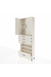 Arges Dolap 5 Raflı 4 Çekmeceli 2 Kapaklı 88x30x243 - S33M019V1A