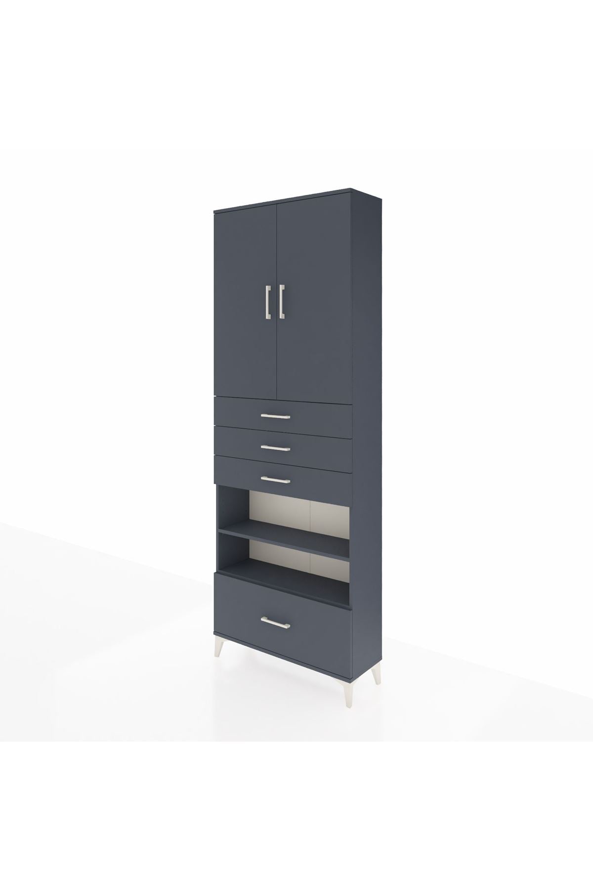 Arges Dolap 5 Raflı 4 Çekmeceli 2 Kapaklı 88x30x243 - S33M019V5A