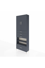 Arges Dolap 5 Raflı 4 Çekmeceli 2 Kapaklı 88x30x243 - S33M019V5A