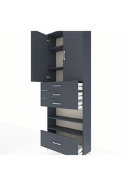 Arges Dolap 5 Raflı 4 Çekmeceli 2 Kapaklı 88x30x243 - S33M019V5A