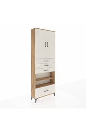Arges Dolap 5 Raflı 4 Çekmeceli 2 Kapaklı 88x30x243 - S33M019V7A