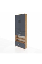 Arges Dolap 5 Raflı 4 Çekmeceli 2 Kapaklı 88x30x243 - S33M019V8A