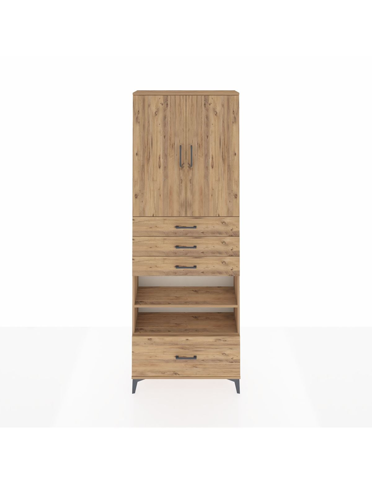 Arges Dolap 5 Raflı 4 Çekmeceli 2 Kapaklı 88x30x243 - S33M019V9A