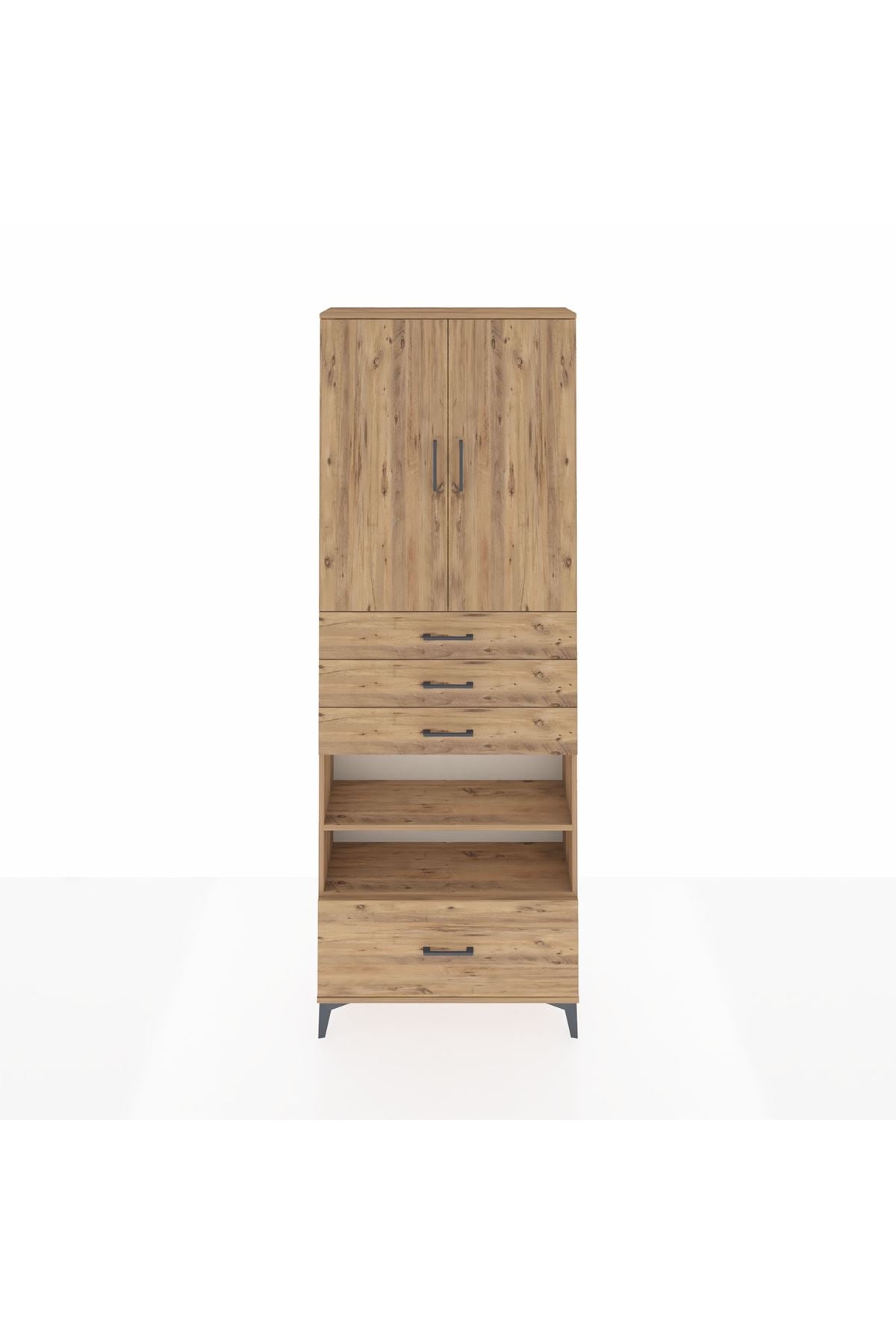 Arges Dolap 5 Raflı 4 Çekmeceli 2 Kapaklı 88x30x243 - S33M019V9A