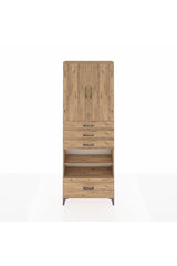 Arges Dolap 5 Raflı 4 Çekmeceli 2 Kapaklı 88x30x243