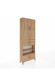 Arges Dolap 5 Raflı 4 Çekmeceli 2 Kapaklı 88x30x243 - S33M019V9A