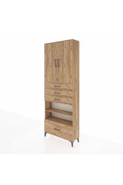 Arges Dolap 5 Raflı 4 Çekmeceli 2 Kapaklı 88x30x243 - S33M019V9A