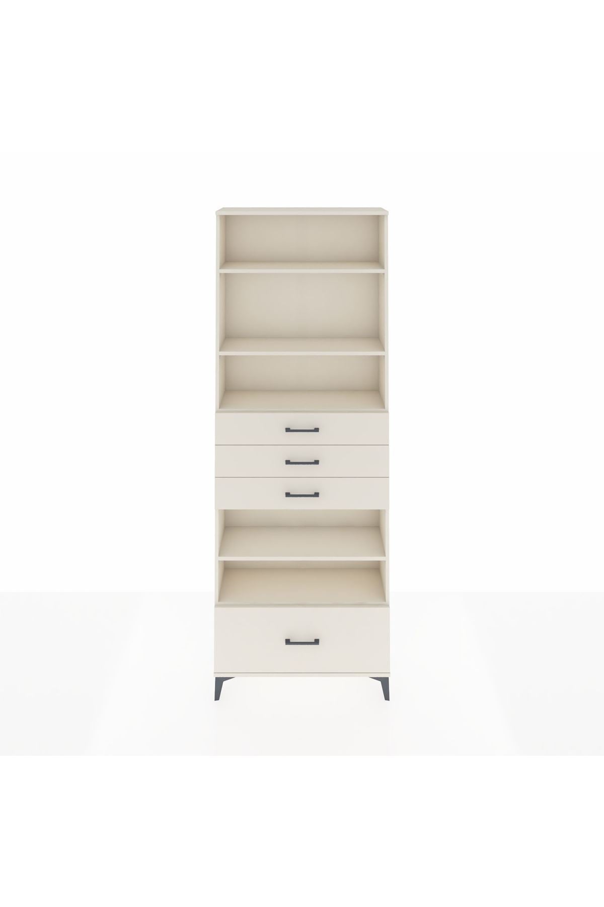 Arges Dolap 5 Raflı 4 Çekmeceli 88x30x243 - S33M020V1A