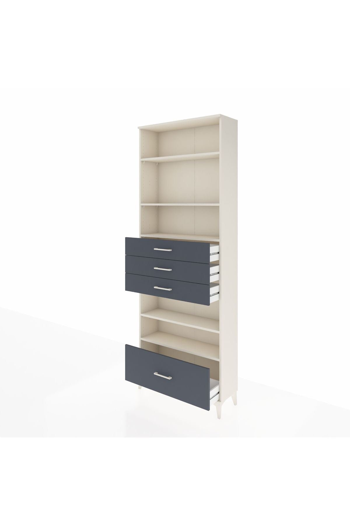 Arges Dolap 5 Raflı 4 Çekmeceli 88x30x243 - S33M020V2A
