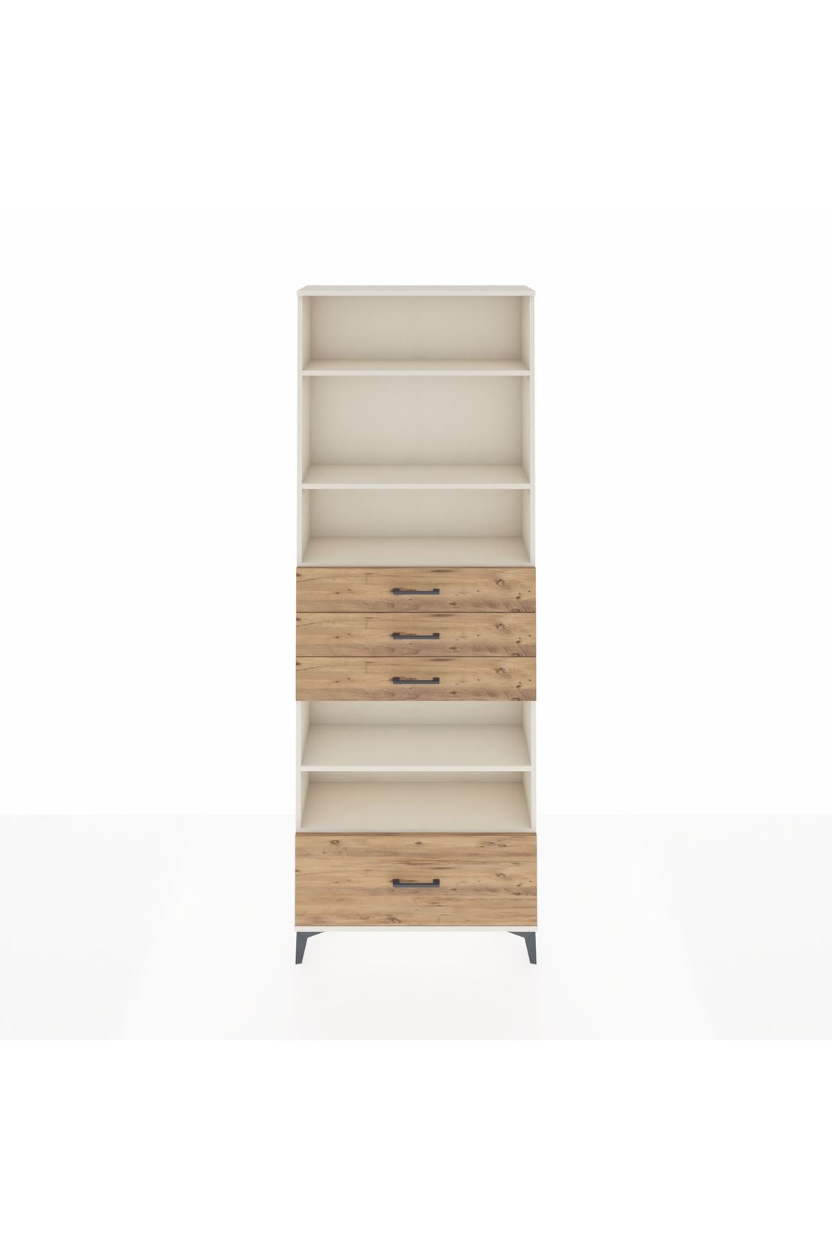 Arges Dolap 5 Raflı 4 Çekmeceli 88x30x243 - S33M020V3A