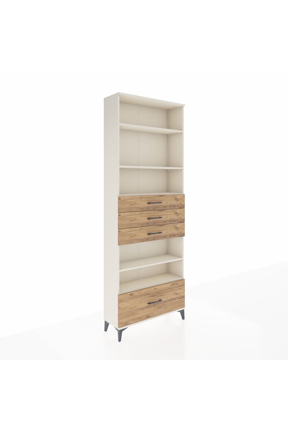 Arges Dolap 5 Raflı 4 Çekmeceli 88x30x243 - S33M020V3A
