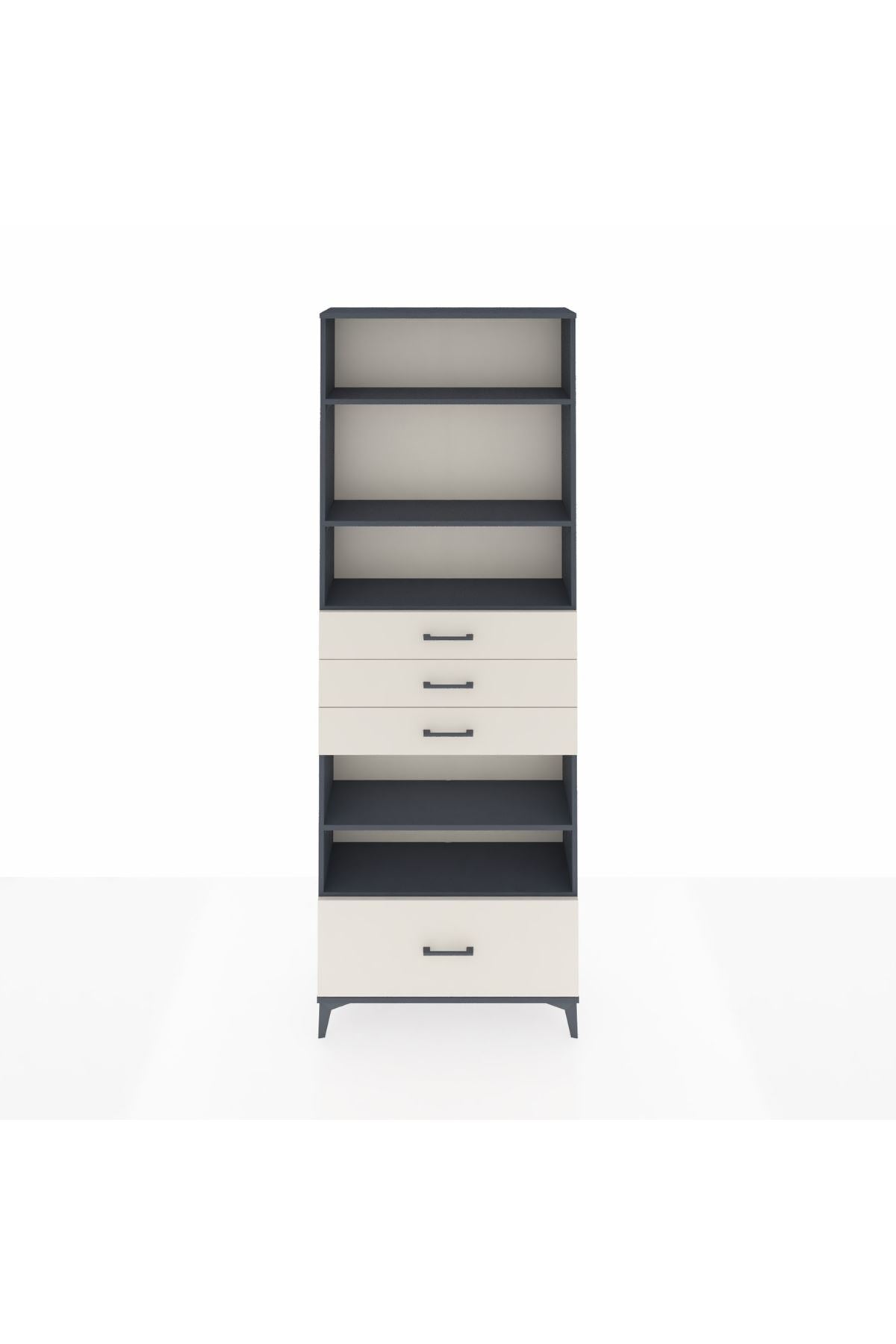 Arges Dolap 5 Raflı 4 Çekmeceli 88x30x243 - S33M020V4A