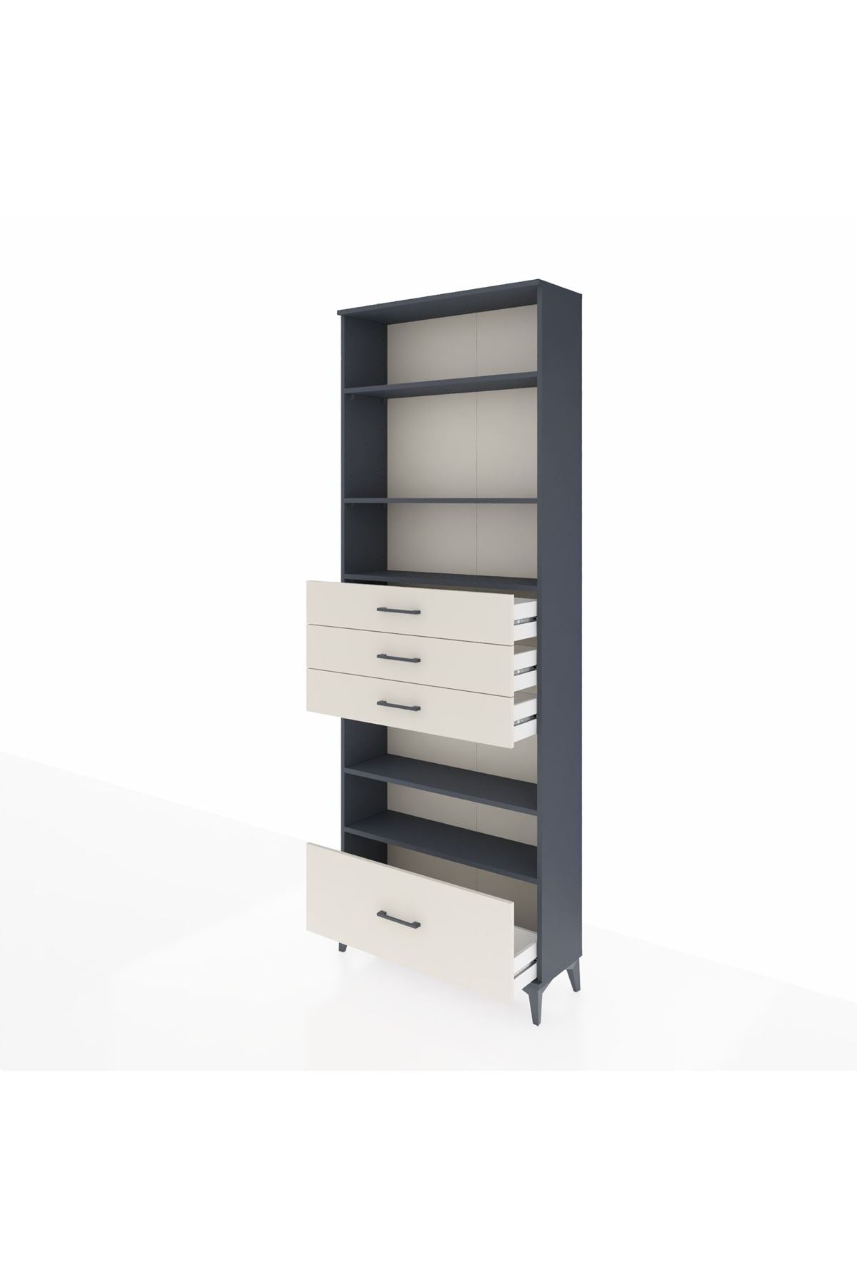 Arges Dolap 5 Raflı 4 Çekmeceli 88x30x243 - S33M020V4A