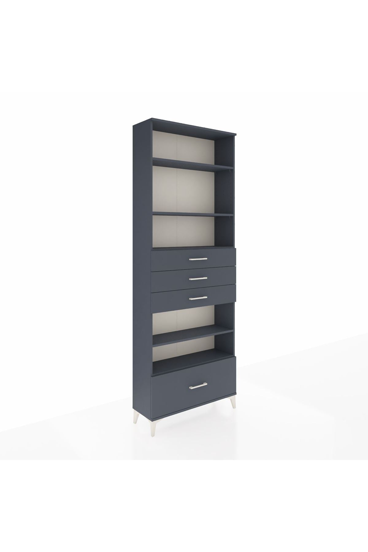 Arges Dolap 5 Raflı 4 Çekmeceli 88x30x243 - S33M020V5A