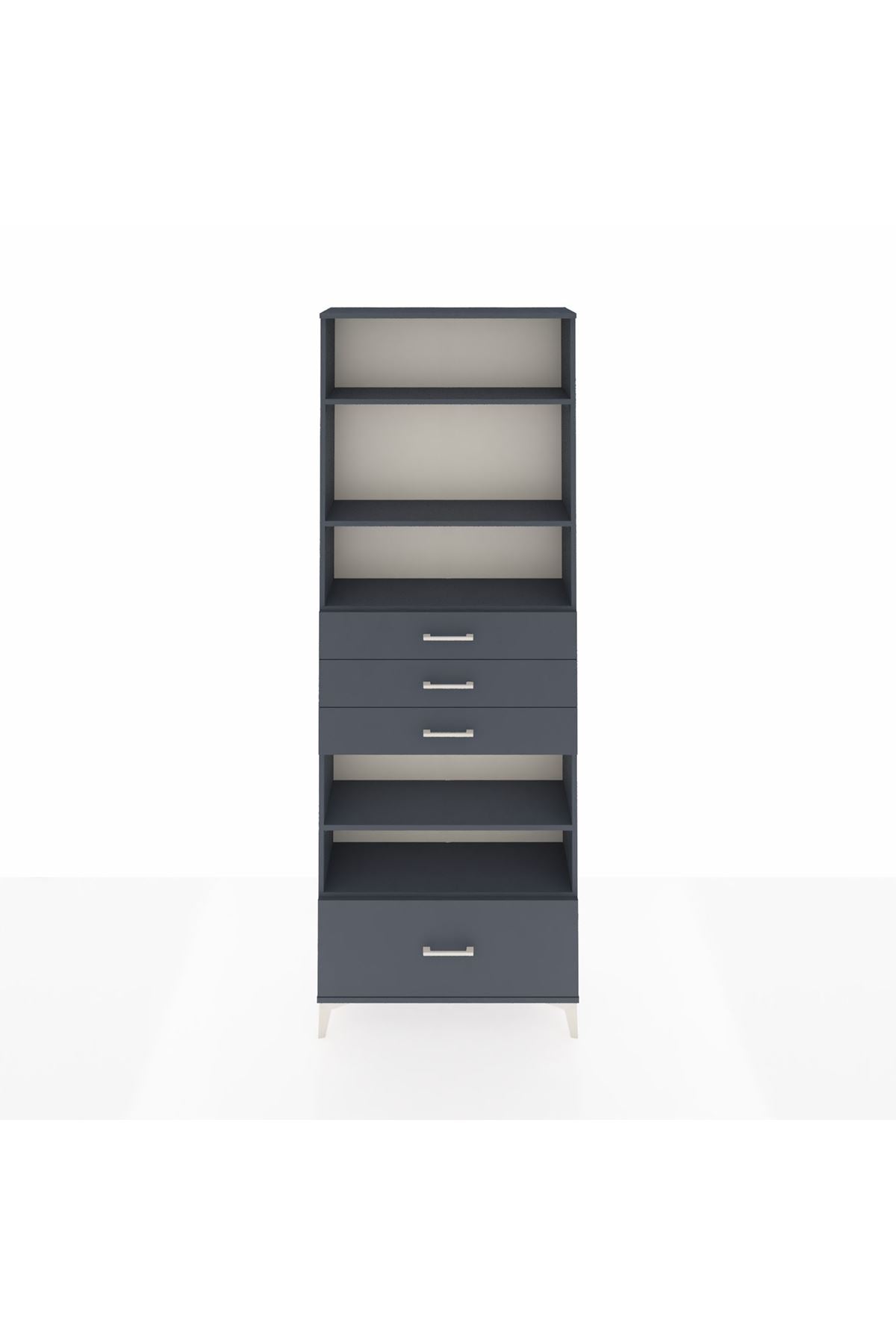Arges Dolap 5 Raflı 4 Çekmeceli 88x30x243 - S33M020V5A