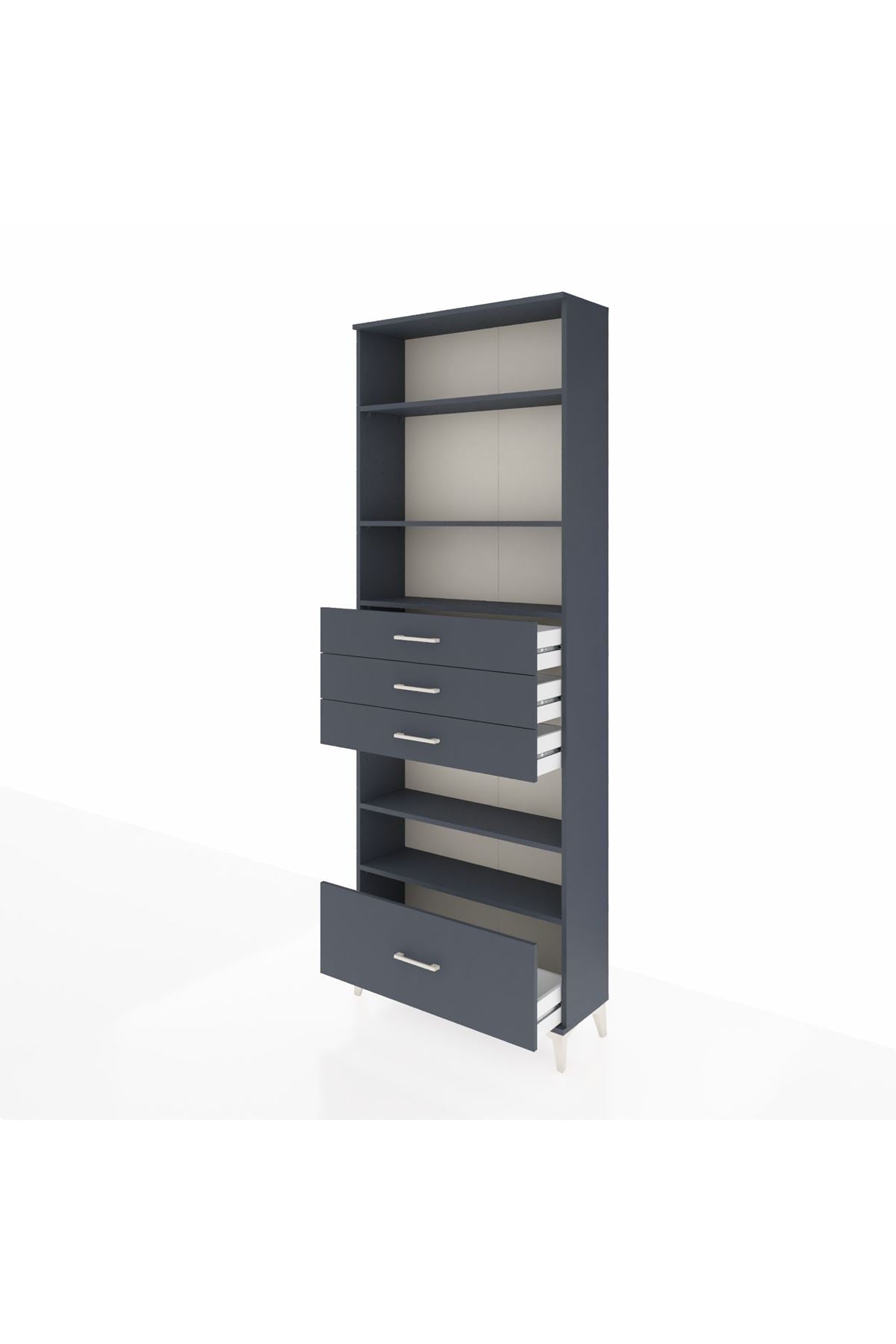 Arges Dolap 5 Raflı 4 Çekmeceli 88x30x243 - S33M020V5A