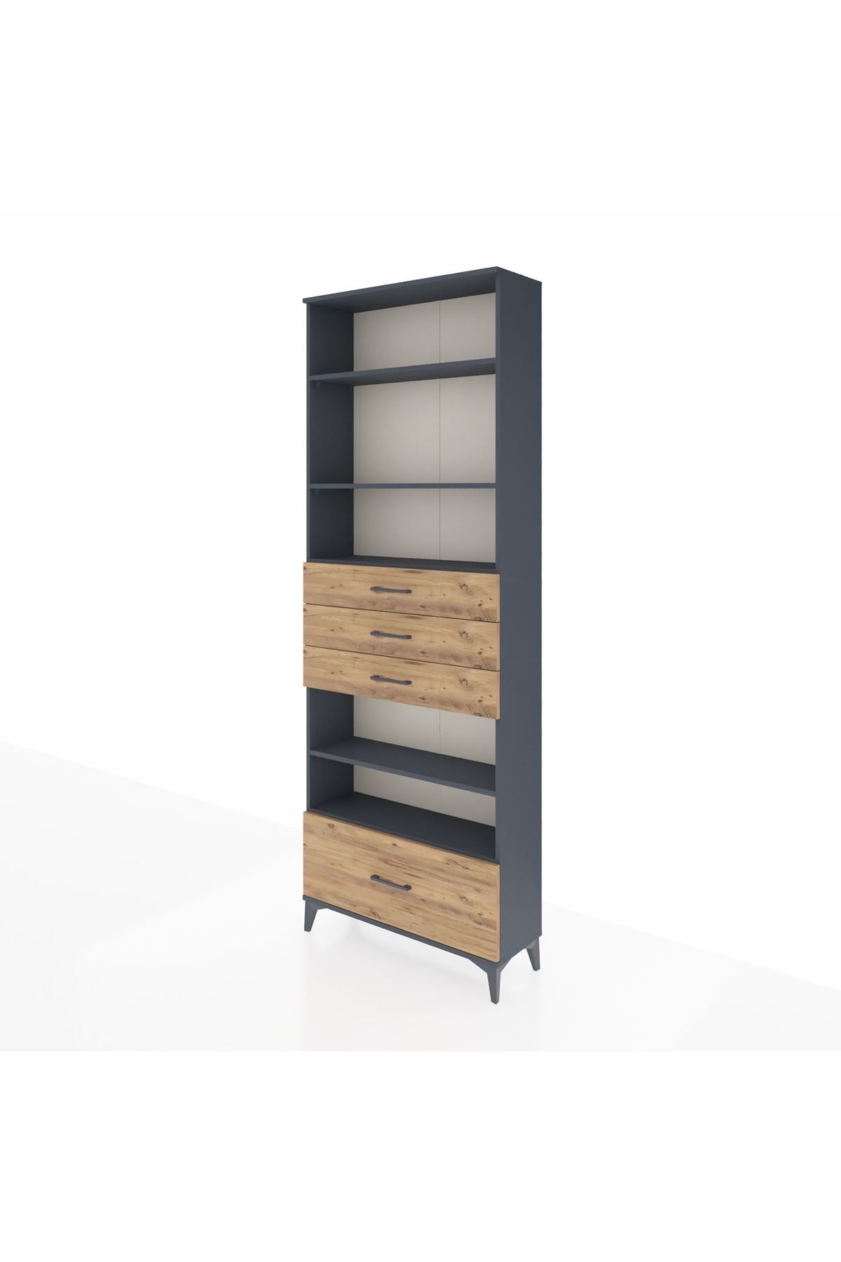 Arges Dolap 5 Raflı 4 Çekmeceli 88x30x243 - S33M020V6A