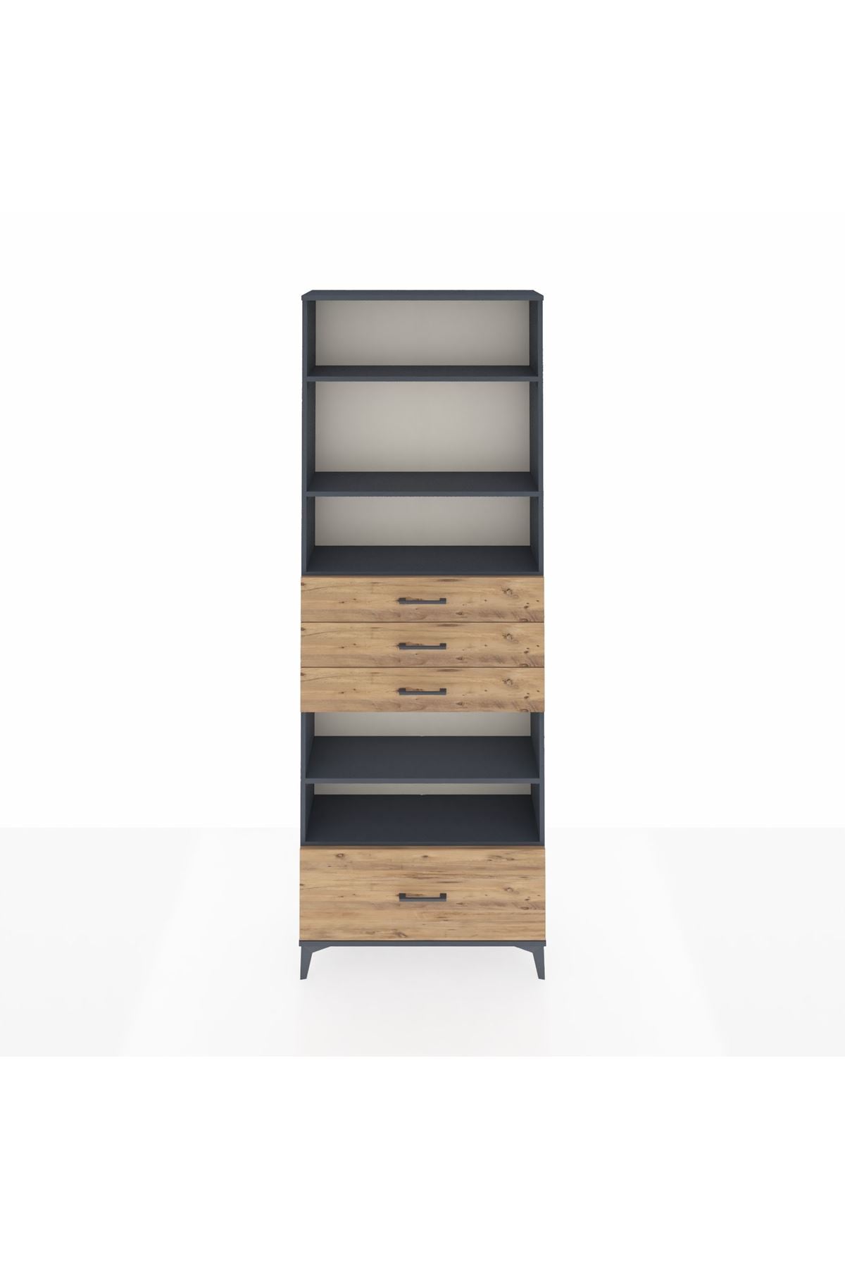 Arges Dolap 5 Raflı 4 Çekmeceli 88x30x243 - S33M020V6A