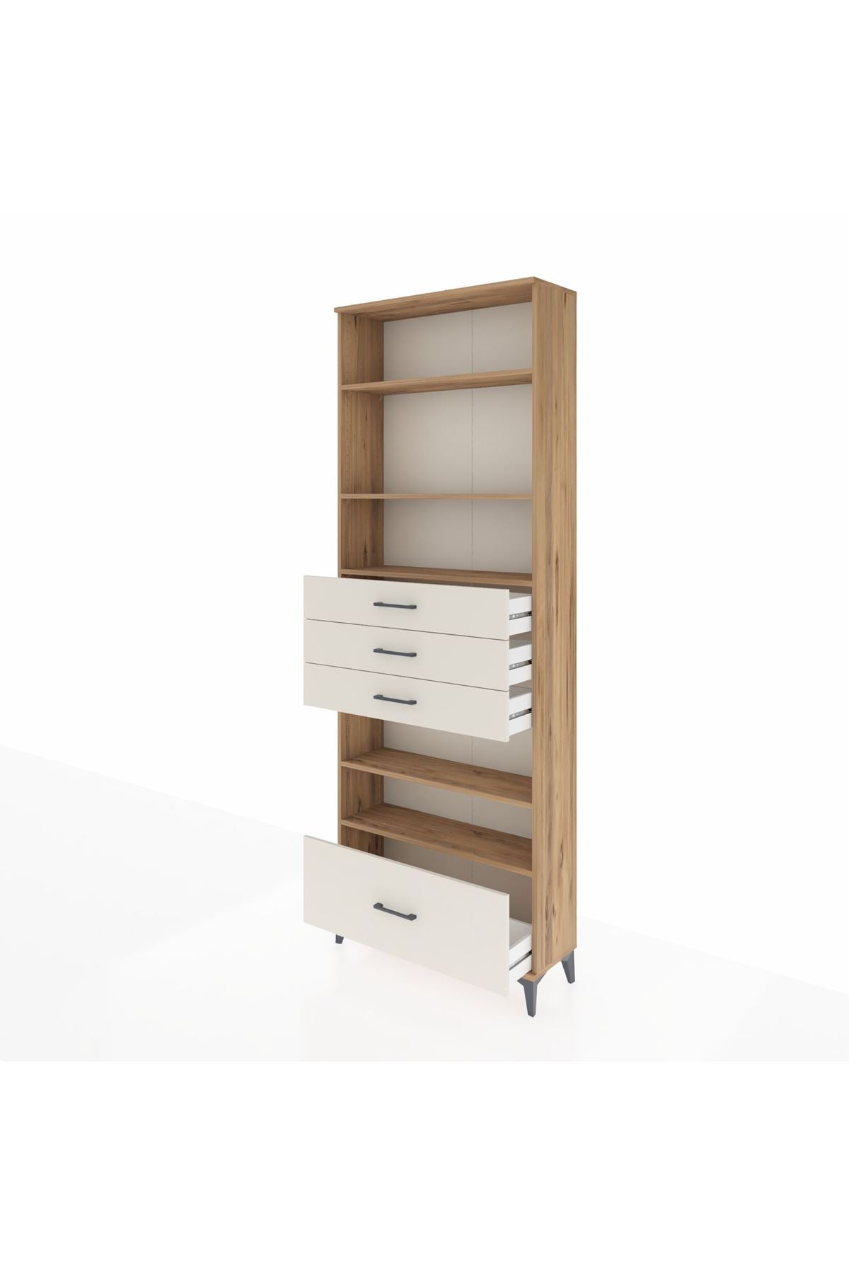 Arges Dolap 5 Raflı 4 Çekmeceli 88x30x243 - S33M020V7A
