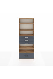 Arges Dolap 5 Raflı 4 Çekmeceli 88x30x243 - S33M020V8A