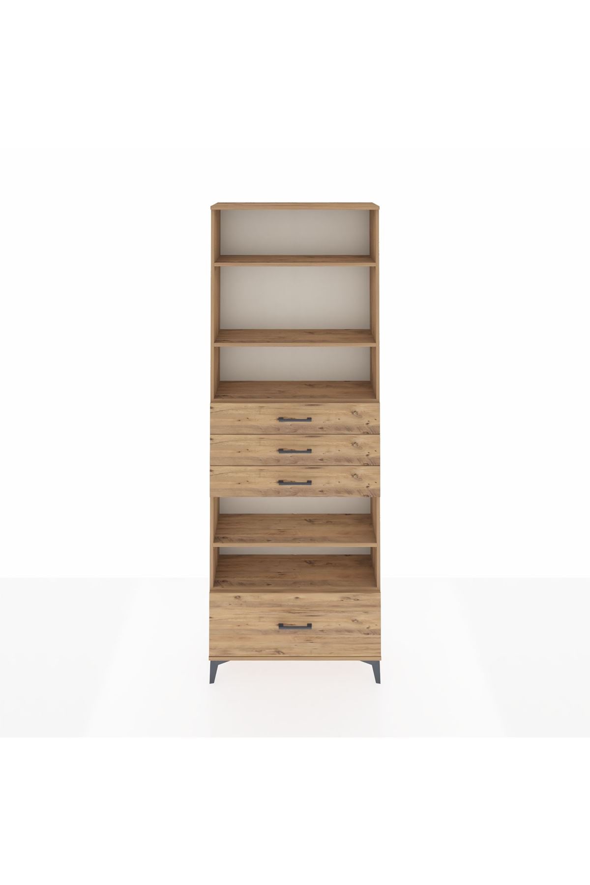 Arges Dolap 5 Raflı 4 Çekmeceli 88x30x243 - S33M020V9A