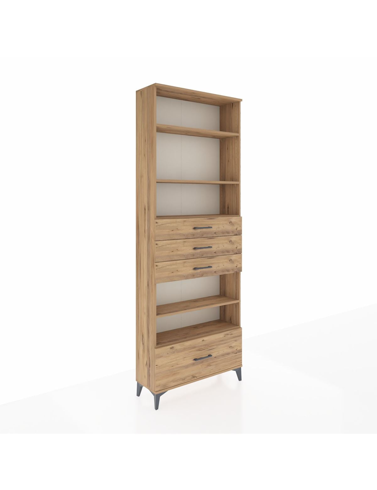 Arges Dolap 5 Raflı 4 Çekmeceli 88x30x243 - S33M020V9A