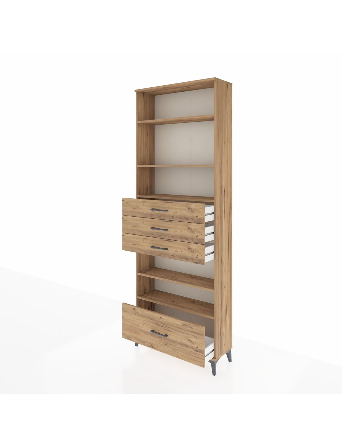 Arges Dolap 5 Raflı 4 Çekmeceli 88x30x243 - S33M020V9A