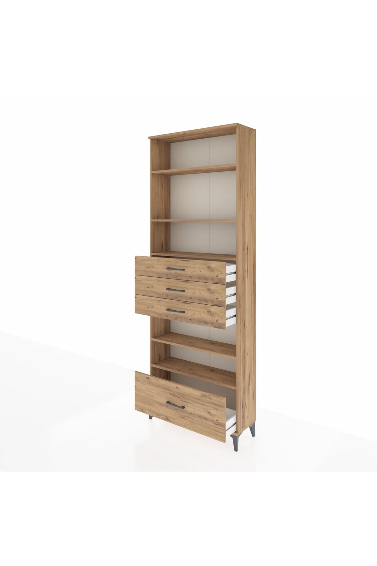 Arges Dolap 5 Raflı 4 Çekmeceli 88x30x243 - S33M020V9A