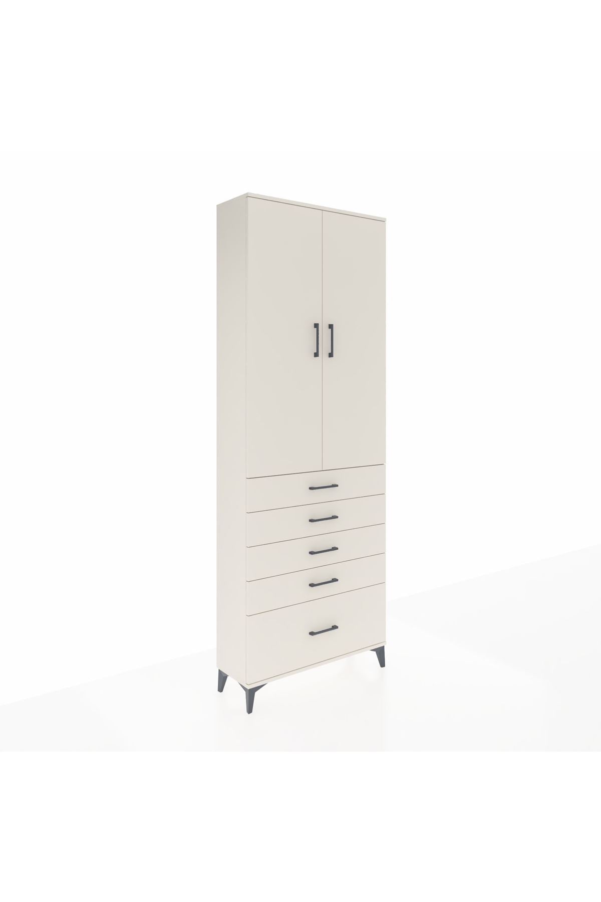 Arges Dolap 4 Raflı 5 Çekmeceli 2 Kapaklı 88x30x243 - S33M021V1A