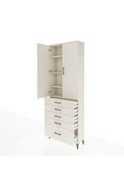 Arges Dolap 4 Raflı 5 Çekmeceli 2 Kapaklı 88x30x243 - S33M021V1A