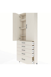 Arges Dolap 4 Raflı 5 Çekmeceli 2 Kapaklı 88x30x243 - S33M021V1A