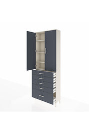 Arges Dolap 4 Raflı 5 Çekmeceli 2 Kapaklı 88x30x243 - S33M021V2A