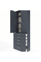 Arges Dolap 4 Raflı 5 Çekmeceli 2 Kapaklı 88x30x243 - S33M021V5A