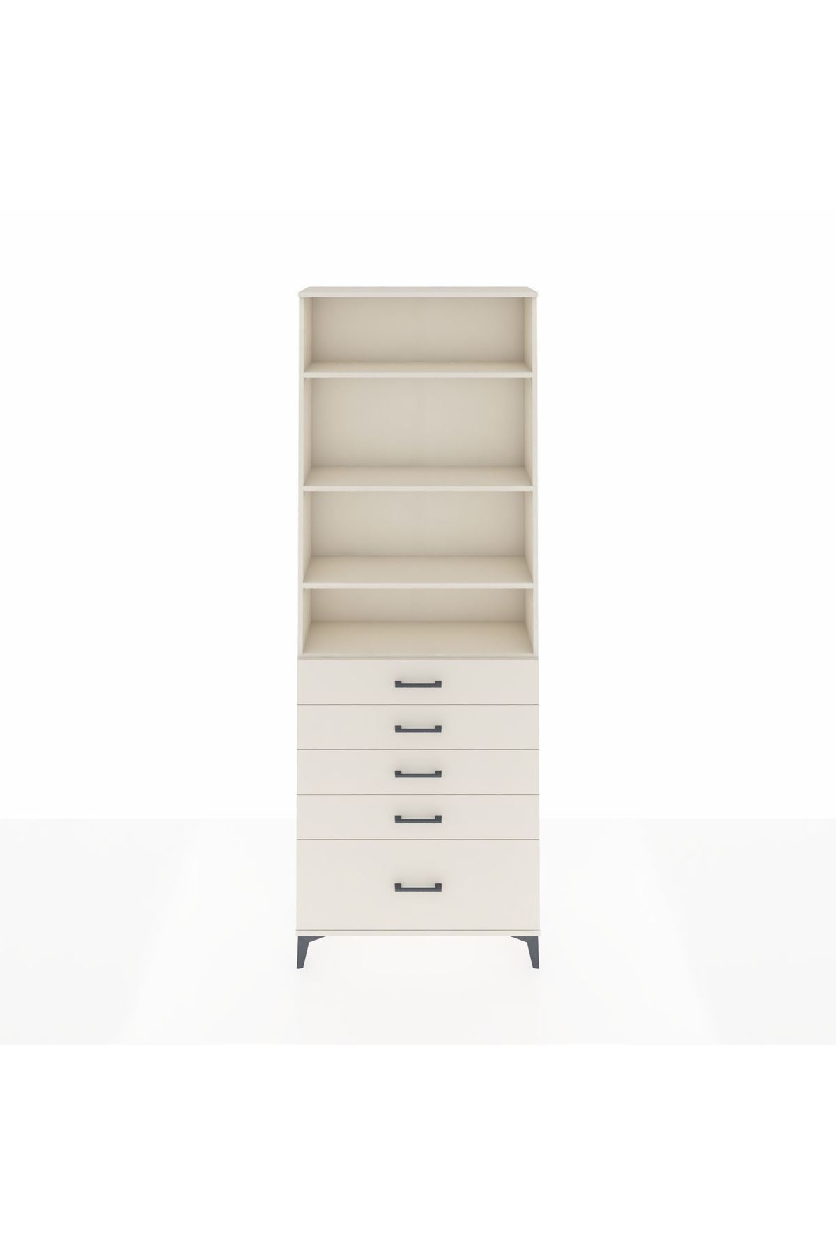 Arges Dolap 4 Raflı 5 Çekmeceli 88x30x243 - S33M022V1A