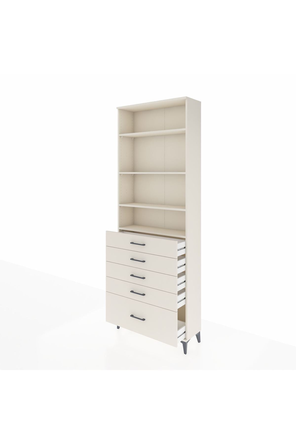 Arges Dolap 4 Raflı 5 Çekmeceli 88x30x243 - S33M022V1A