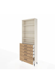 Arges Dolap 4 Raflı 5 Çekmeceli 88x30x243 - S33M022V3A