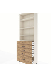 Arges Dolap 4 Raflı 5 Çekmeceli 88x30x243 - S33M022V3A