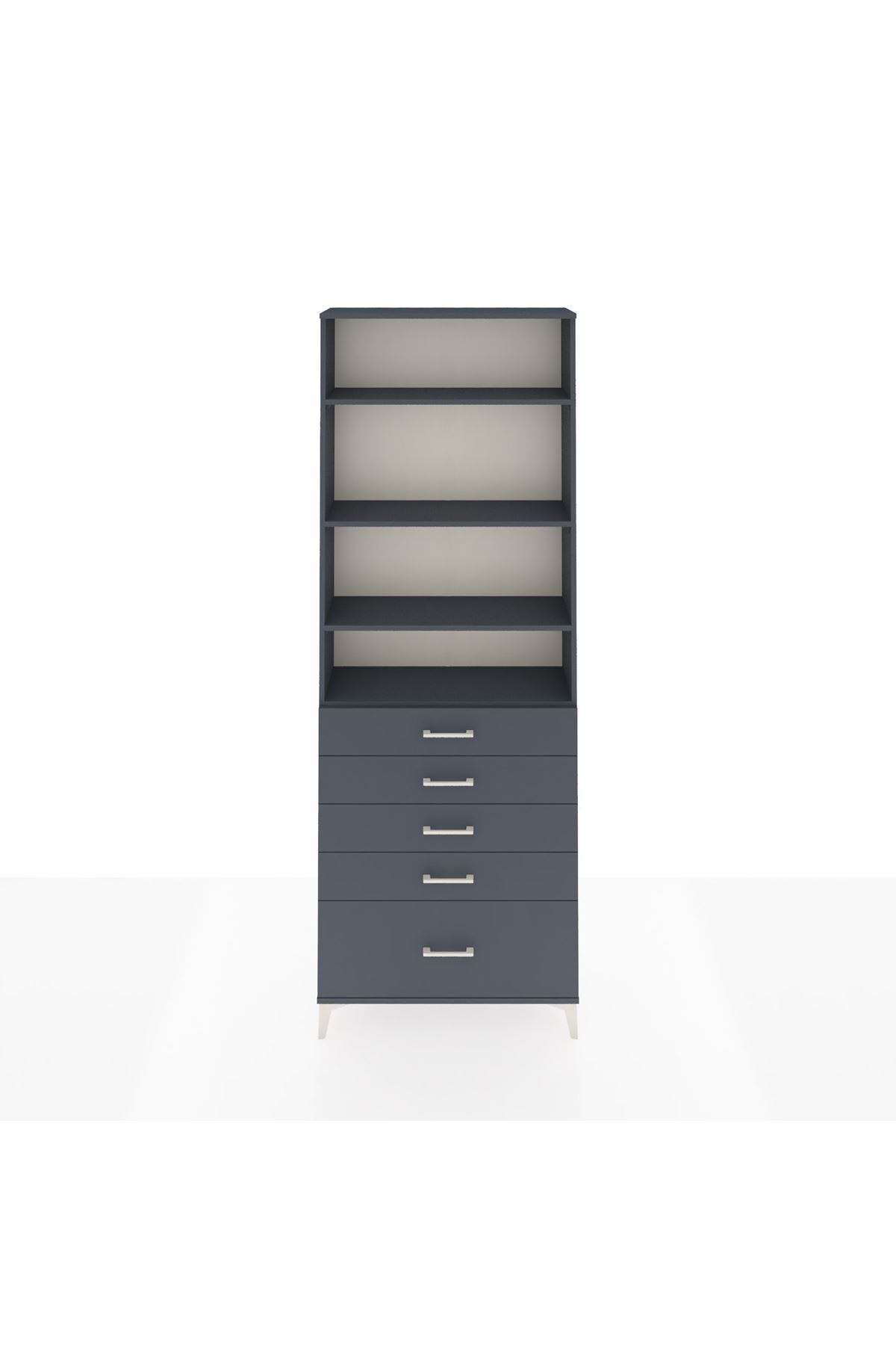 Arges Dolap 4 Raflı 5 Çekmeceli 88x30x243 - S33M022V5A